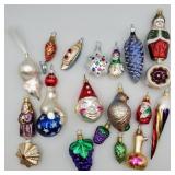 Vintage glass Christmas ornaments