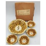 Vintage Planters Peanut Tin Snack Bowl Set