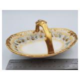 antique porcelain oval trinket dish