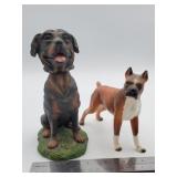 Boxer bobble head & ceramic figurine
