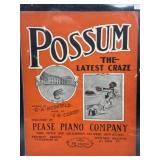 Antique Black Americana Sheet Music ï¿½Possum ï¿½ The