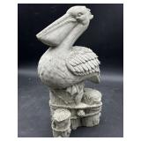 Heavy cement pelican - garden decor