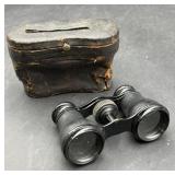 Antique Black Paris Opera Glasses w/ Original