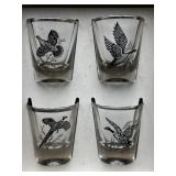 4pc grouse shot glass set