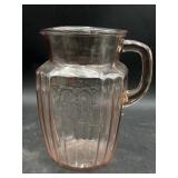 Pink Depression Glass Pitcher
