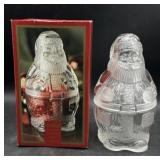 Gorham Crystal Santa Candy Dish w/ Original Box