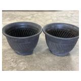 Set of plastic planters