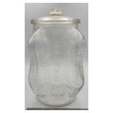 Vintage Planters Peanuts lidded glass jar