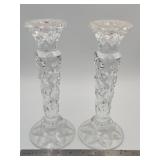 Vintage 24% lead crystal candlestick holders