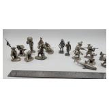 Vintage pewter figurine sets