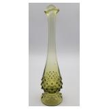 Vintage Fenton Glass Hobnail Swung Glass Bud Vase