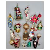 Vontage figural glass Christmas ornaments