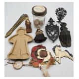 Various vintage and small decorative items