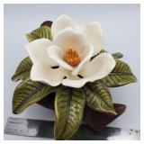 Ceramic Southern Magnolia flower sculpture