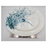 decorative ceramic platter blue&white bird