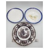 Davenport ironstone plate / Flow Blue porcelain
