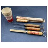 Lot Of Vintage Cocaï¿½Cola Ice Picks & Paper Cups