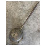 Antique brass bed warmer