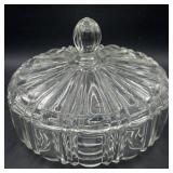 Lead crystal candy dish with lid