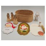 Small basket of Christmas decoratives