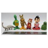 Various vintage toys Pogo, Alvin, Big Boy, Dino,