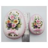 Porcelain egg-shaped trinket boxes (2)