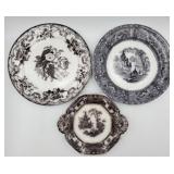 English ironstone transferware dishes