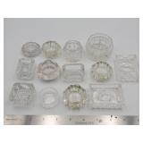 Vintage clear glass salt cellars