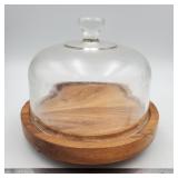 Vintage Goodwood Teak Wood Cheese Dome