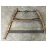 Antique wooden buck saw