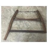 Antique wooden buck saw