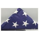 Folded United States flag