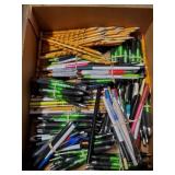 Box of pens and pencils