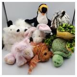 Collection of Ganz Webkinz plush animals