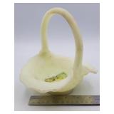 Vintage Fenton custard glass basket
