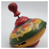Vintage tin litho humming spinning top