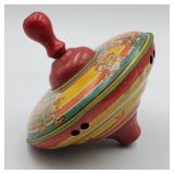 Vintage tin spinning top