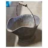 Vintage metal coal scuttle / ash bucket