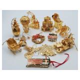 Danbury Mint Christmas brass ornaments