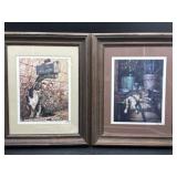 Pair Lowell Herrero Animal Prints ï¿½ Dog & Cat ï¿½