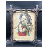 Antique Victorian ï¿½Little Daisyï¿½ Child Print ï¿½