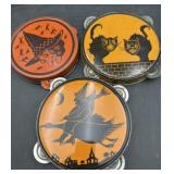 (3) Vintage Kirchhof Halloween Tin Noisemakers