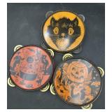 (3) Vintage Kirchhof Halloween Tin Noisemakers