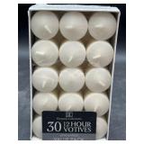 30pk 12hr white votives