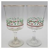 1986 Libbey Arby's promo Christmas holiday holly