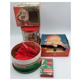 Vintage collectible holiday decorations & cookie