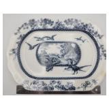 Brownfield Woodland Blueï¿½platter blue/white
