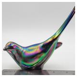 Fenton Glass Bird of Happiness 'oil slick' finish