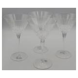 4 vintage crystal cocktail glasses Reflections