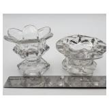Antique clear flint glass master open salt